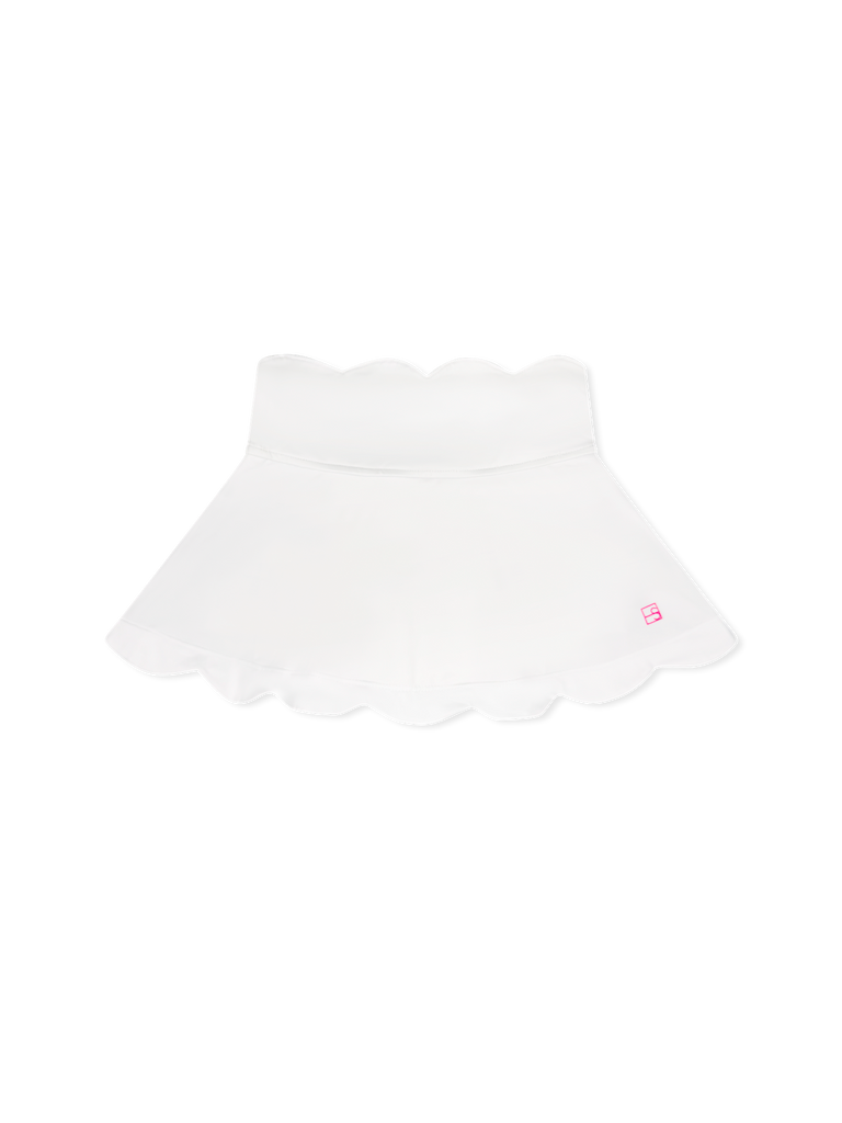 Zoe Scallop Skort - Pure Coconut