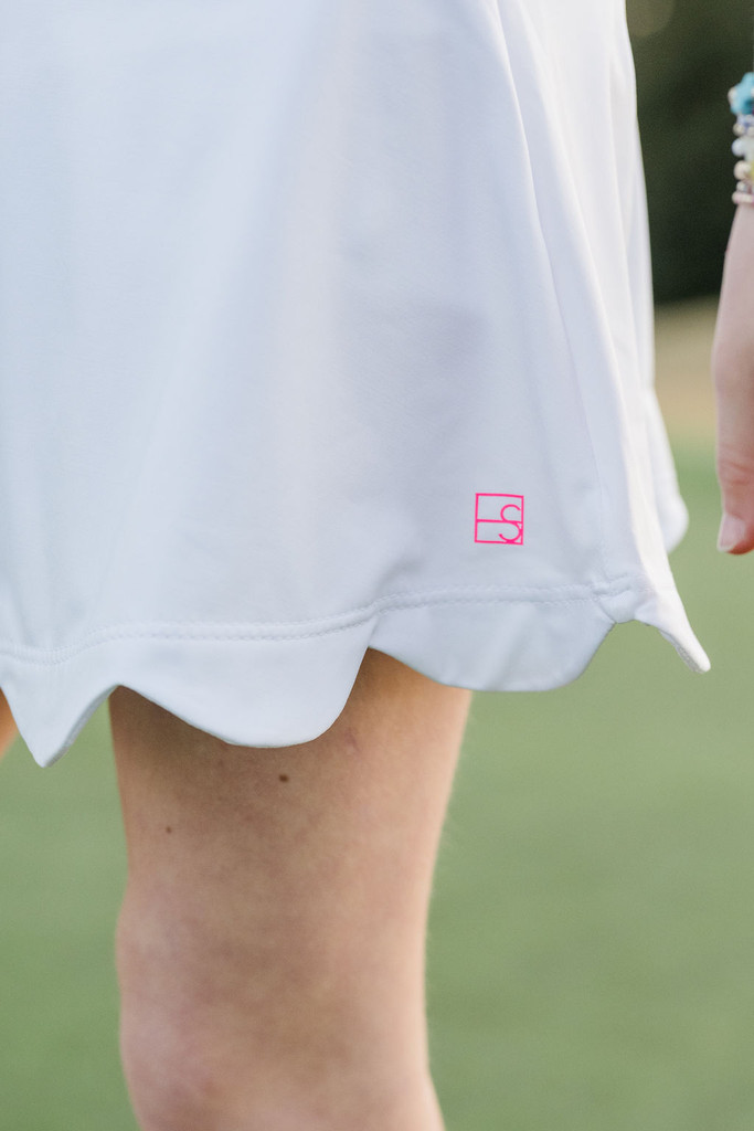 Zoe Scallop Skort - Pure Coconut