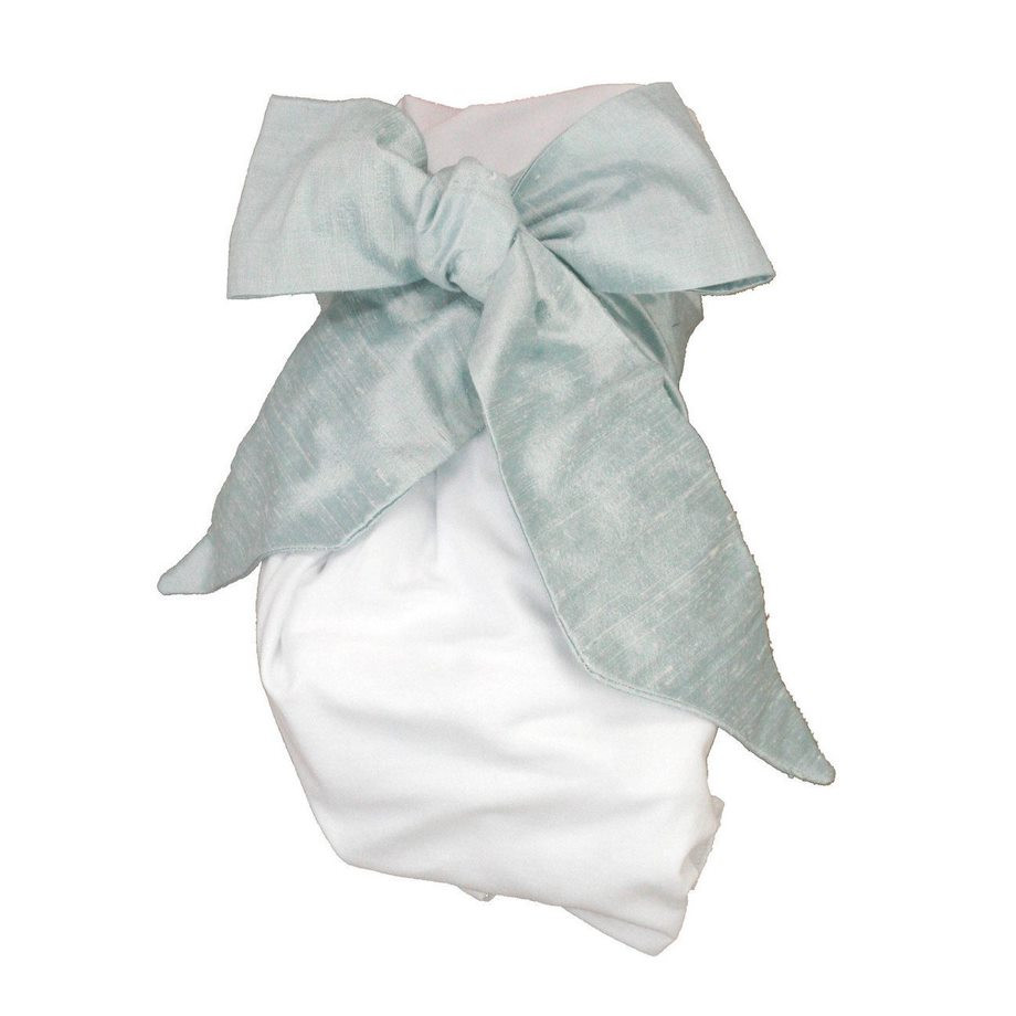 Bow Swaddle Silk - Sea Blue