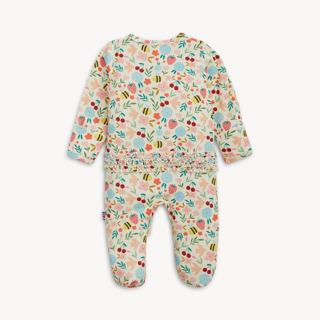 Honey Blossom Modal Magnetic Footie with Ruffle