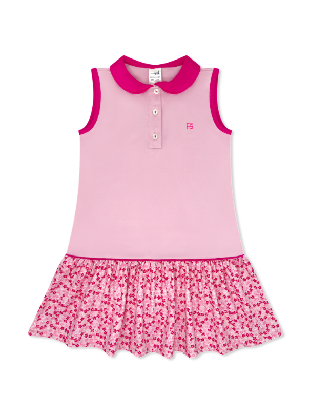 Darla Drop Waist Dress - Pink Petals