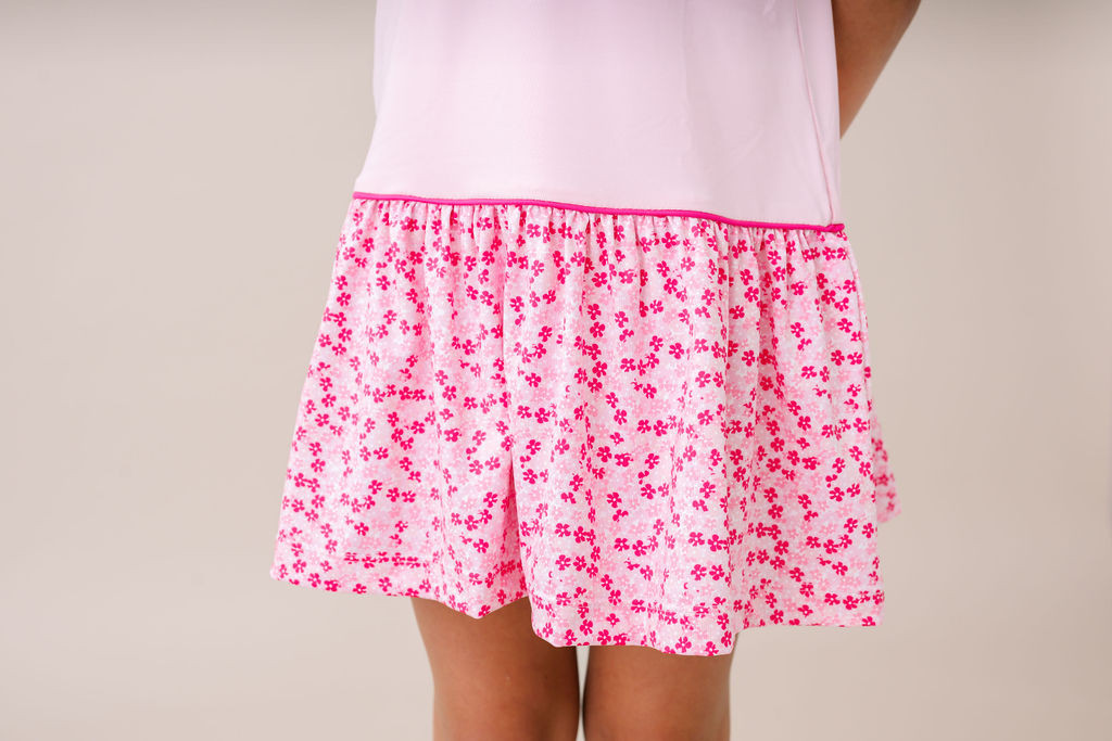 Darla Drop Waist Dress - Pink Petals