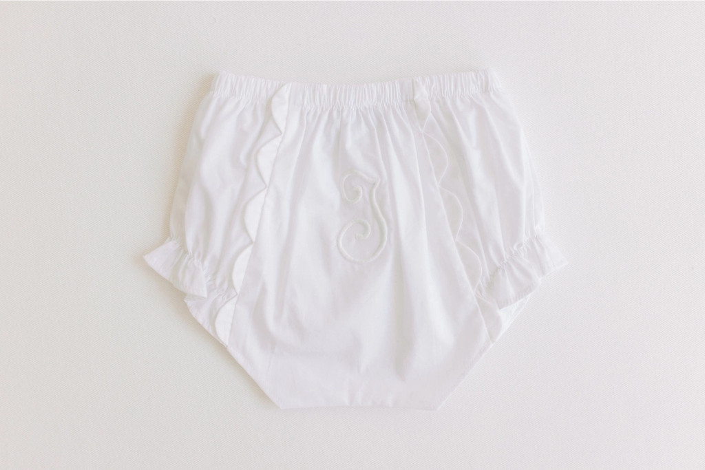 Diaper Cover - White Scallops