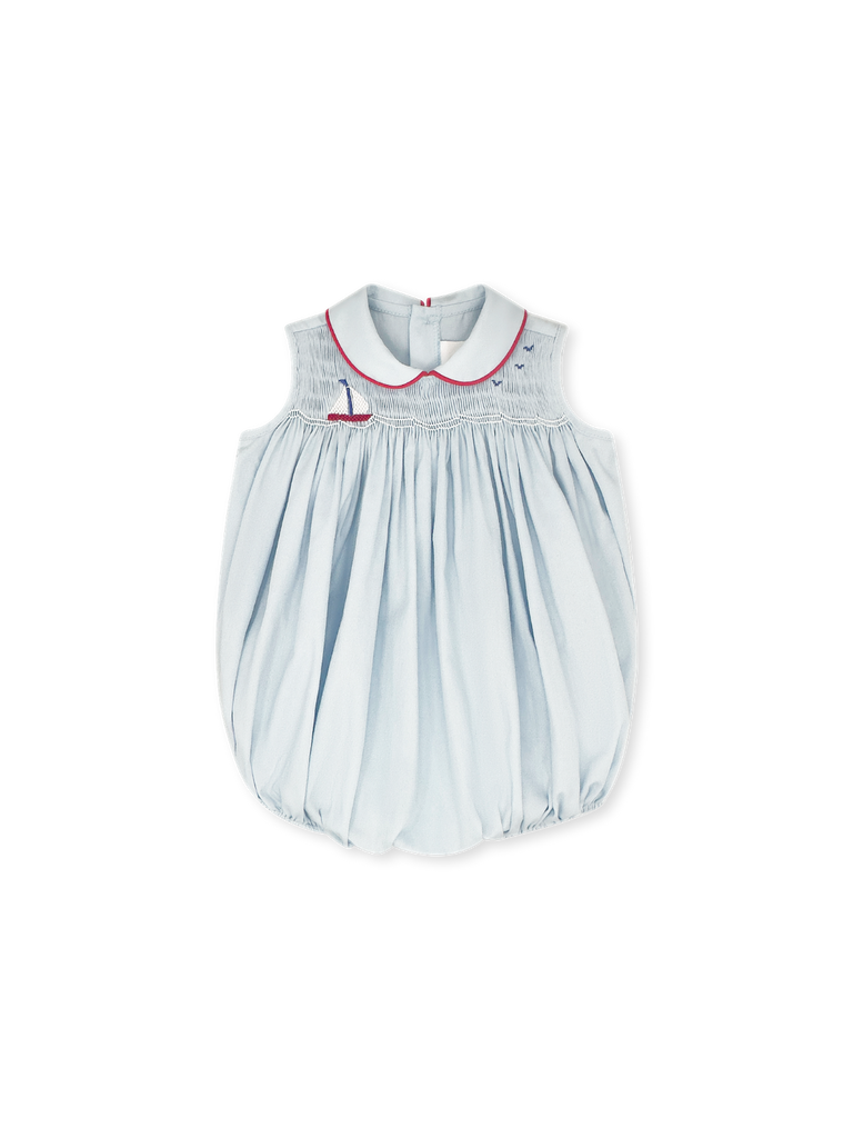 Beckett Bubble - Brentwood Blue Pique, Sailboat