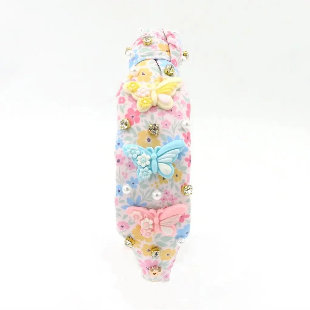 Flowers and Butterflies Headband