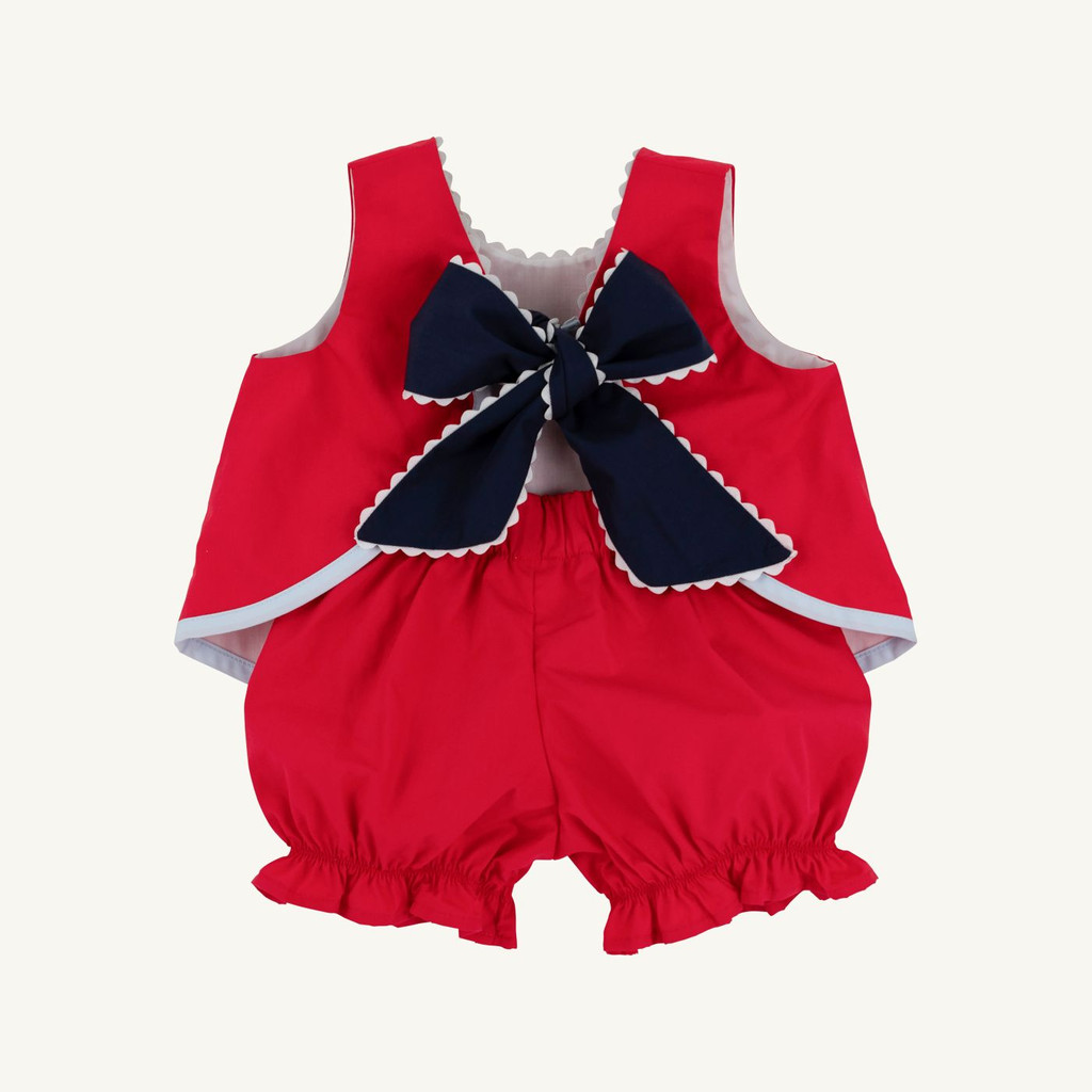 Susanne Swing Top Set Broadcloth - Richmond Red/Nantucket Navy/Beale Street Blue