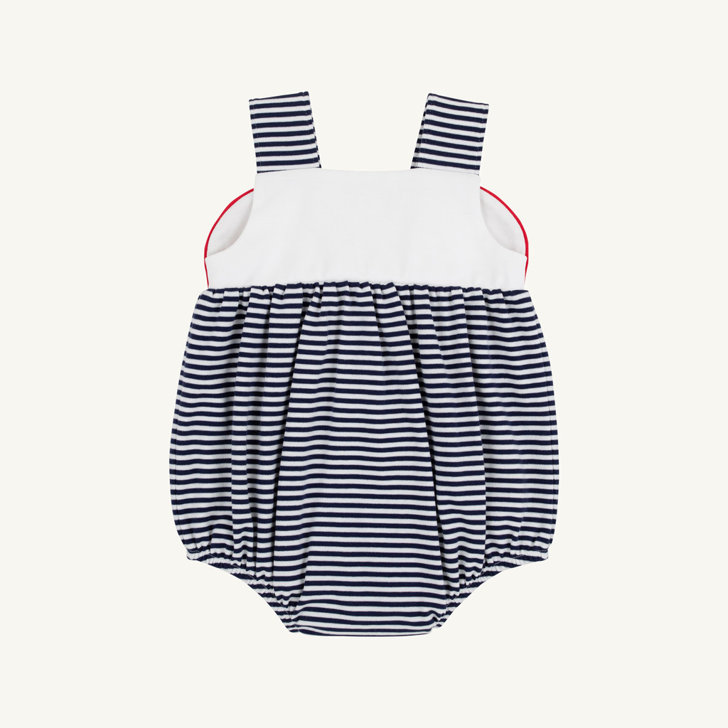 Bingham Bubble Pima - Nantucket Navy Stripe/White/Richmond Red