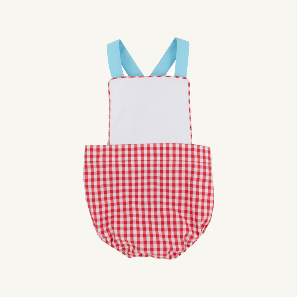 Sayre Sunsuit - Richmond Red Gingham/Worth Ave White