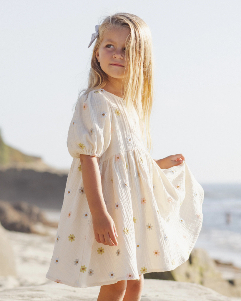 Marley Dress - Embroidered Daisies