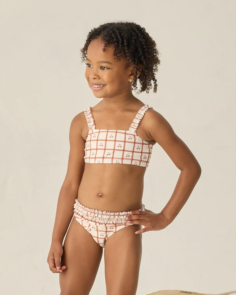 Rouched Bikini - Cherry Check