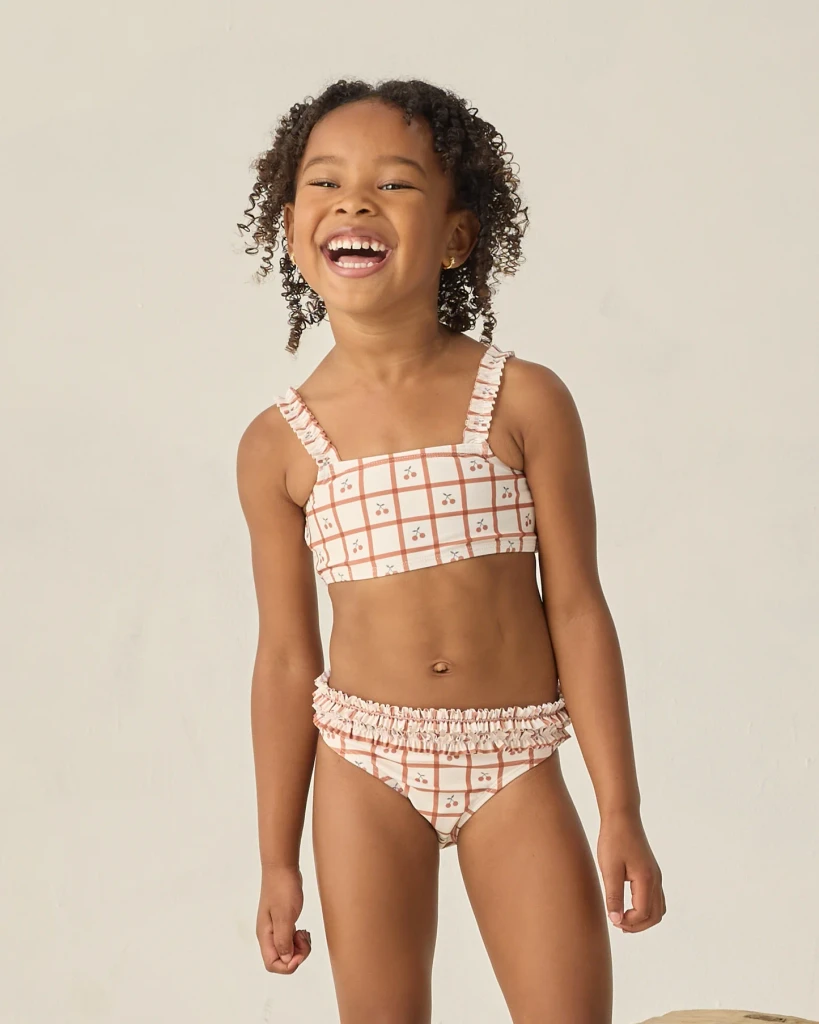 Rouched Bikini - Cherry Check