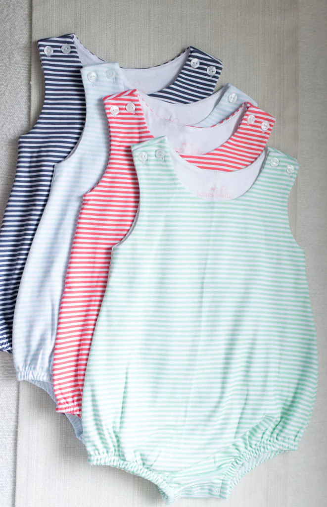Boys Knit Bubble - Light Green Stripe