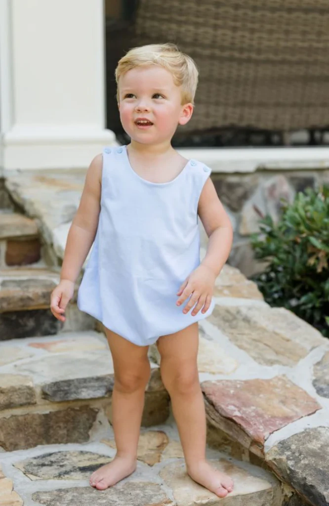 Light Blue Boys Bubble - Simply Sweet Knit