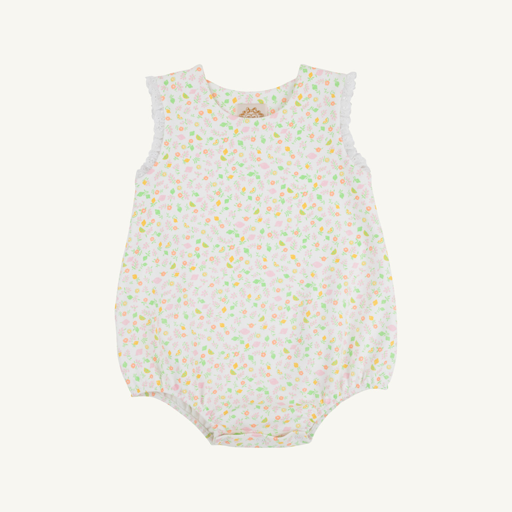 Brooksy Bubble Heavy Weight Knit - Citrus Style/Worth Ave White