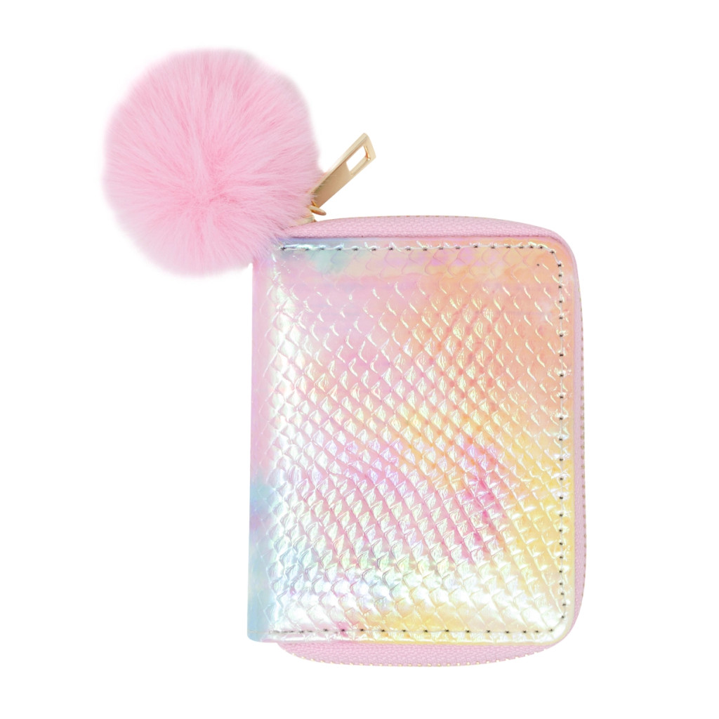 Shiny Mermaid Scale Wallet - Pink