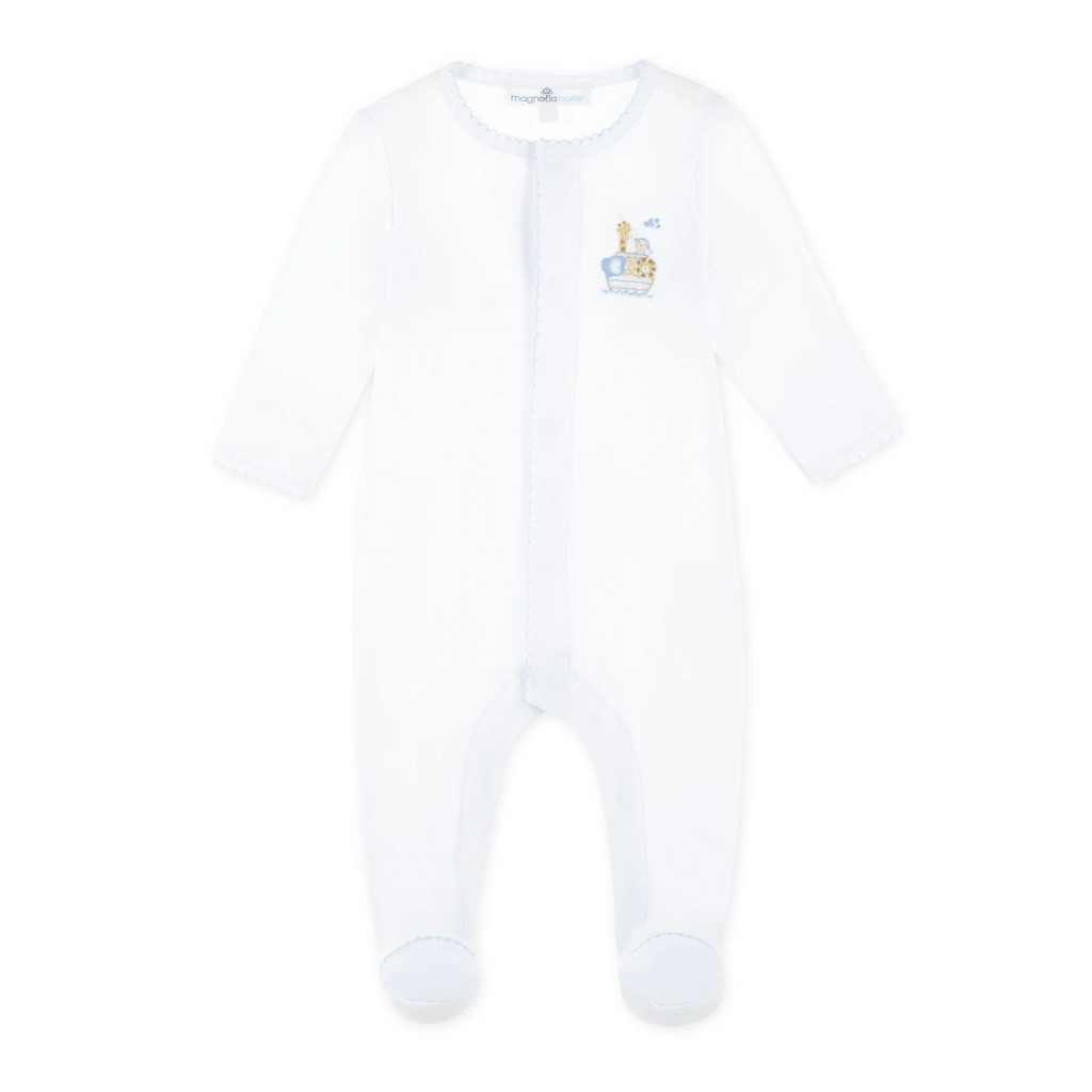 Noah's Ark Footie - Light Blue