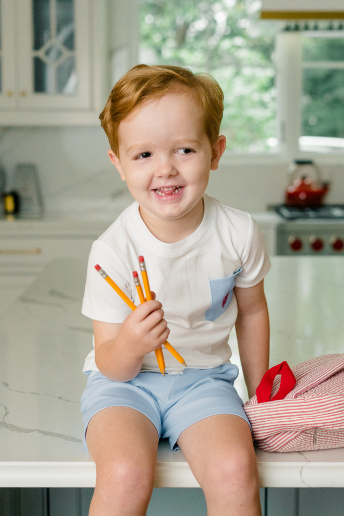 Apple Blossom Short Blue Boy Shorts
