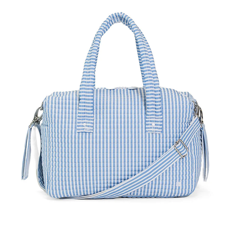 Quilted Stroller Bag - Pimlico Stripe Chambray