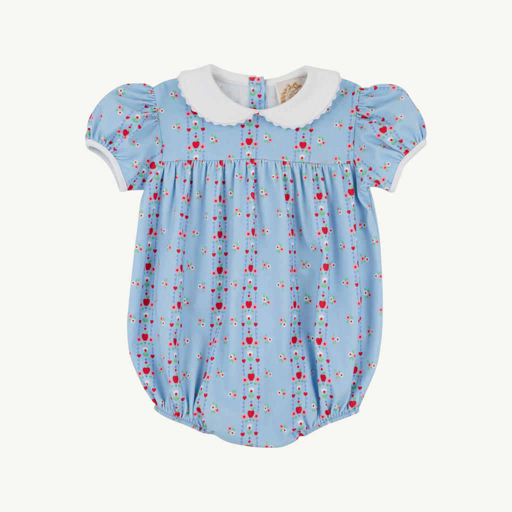 Cindy Lou Bubble Pima - First Day Flowers/Worth Ave White/Richmond Red