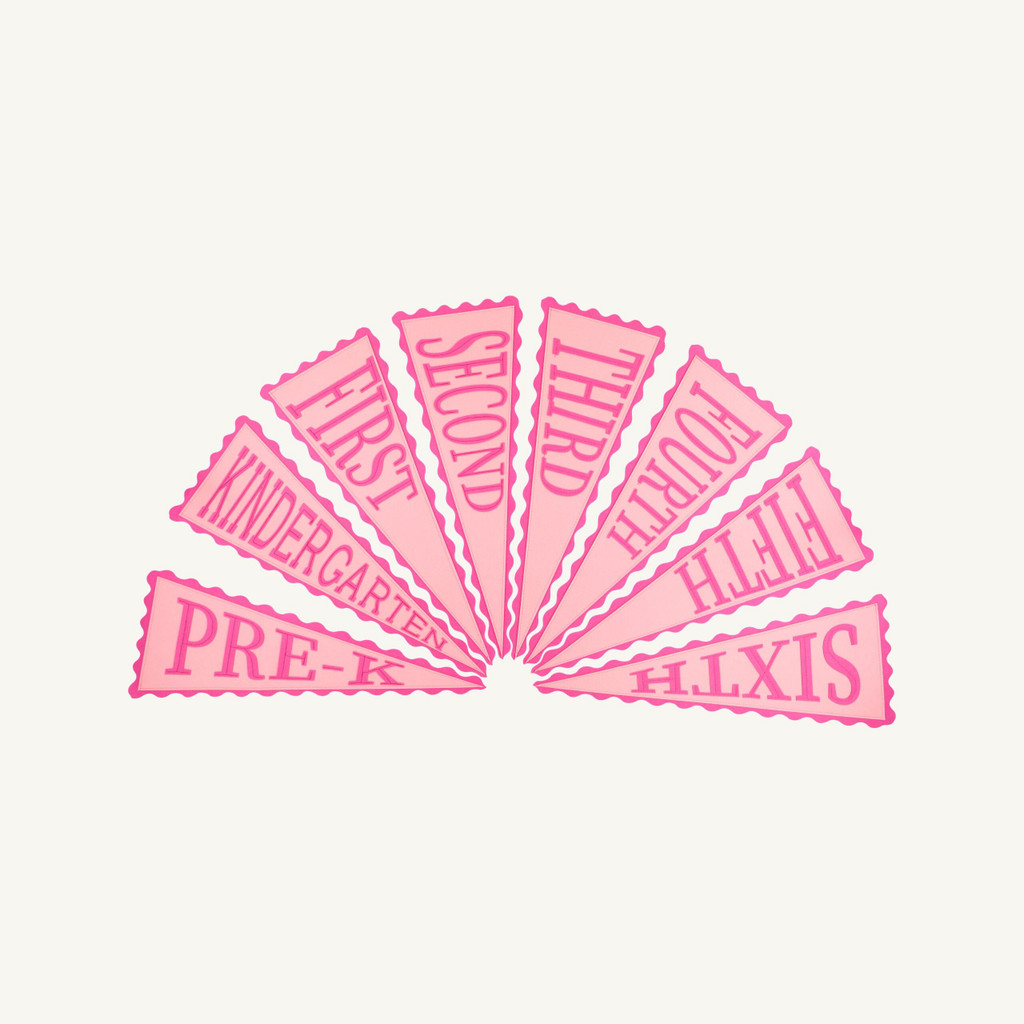 Picture Perfect Pennants - Romany Rose/Palm Beach Pink