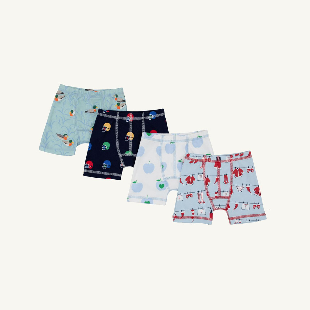 Theodore's Underthings Set 4 Pack - Assorted Fall Prints
