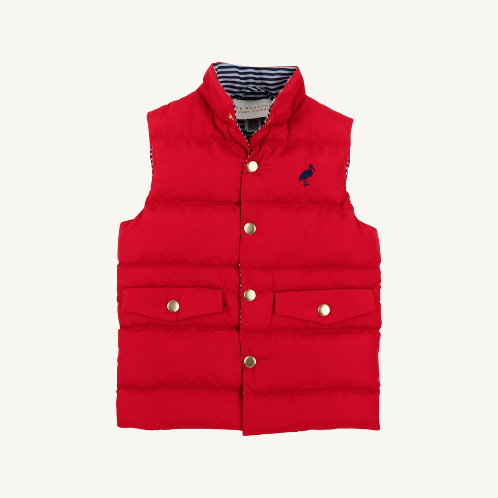 Vaughn Vest - Richmond Red/Nantucket Navy Stripe