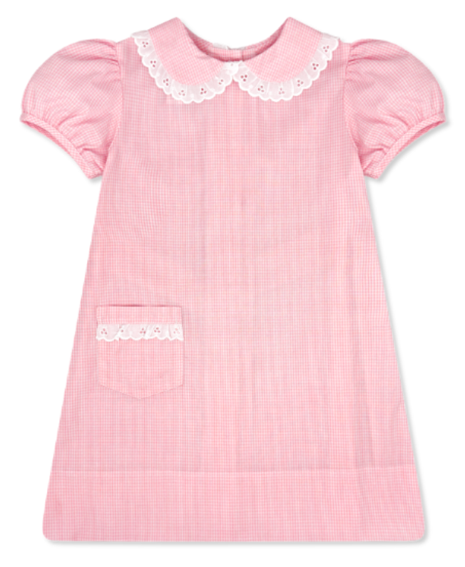 1956 Pocket Dress - Polite Pink Minigingham