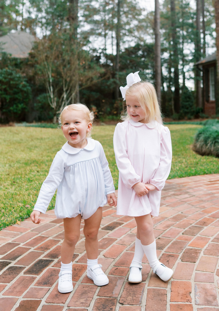 Caroline Knit Dress - Pink Mini Stripe
