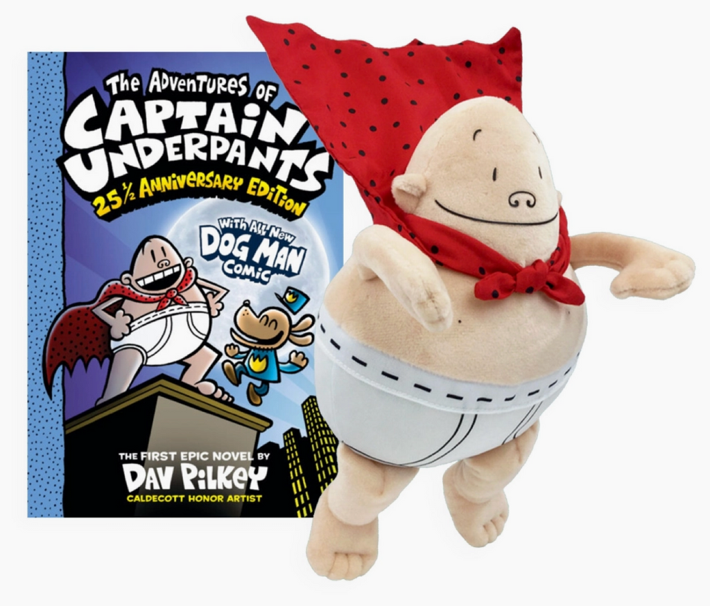 Captain Underpants 10" Doll & Hardcover Book Set