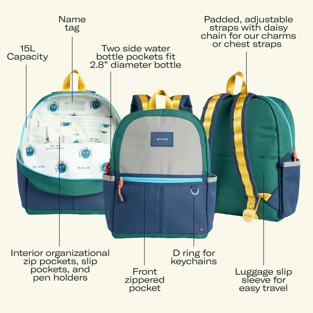 Kane Backpack - Navy/Neon