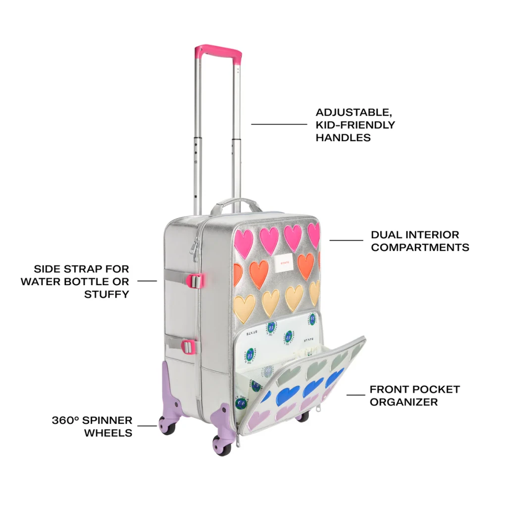 Logan Carry-On Suitcase - Patchwork Hearts