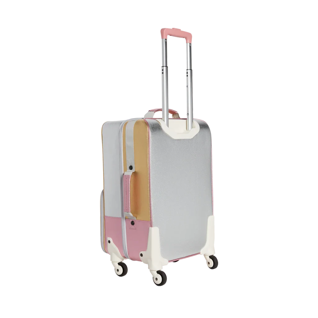 Logan Carry-On Suitcase - Pink/Silver