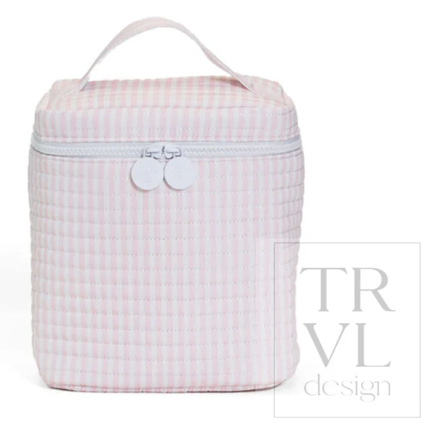 Quilted Go Go Lunch Insulated Bag - Pimlico Stripe Pink