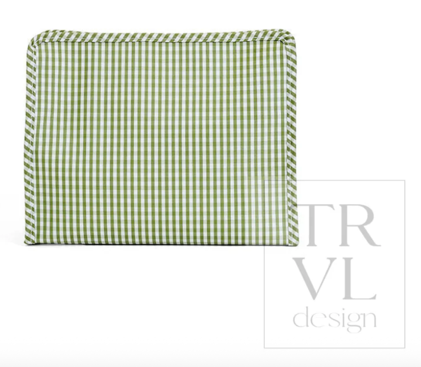 Roadie Large Zip Pouch - Gingham Moss