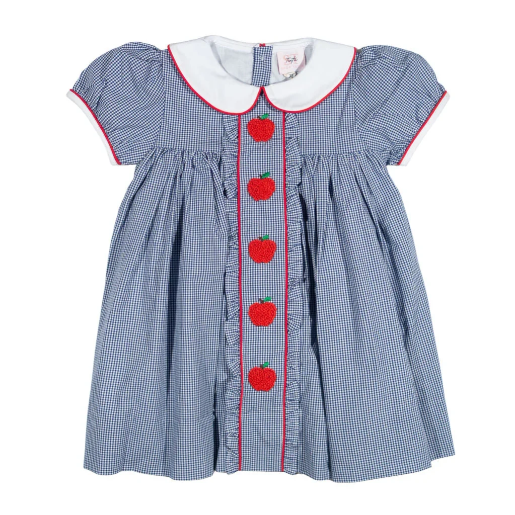 Navy Apples Dress