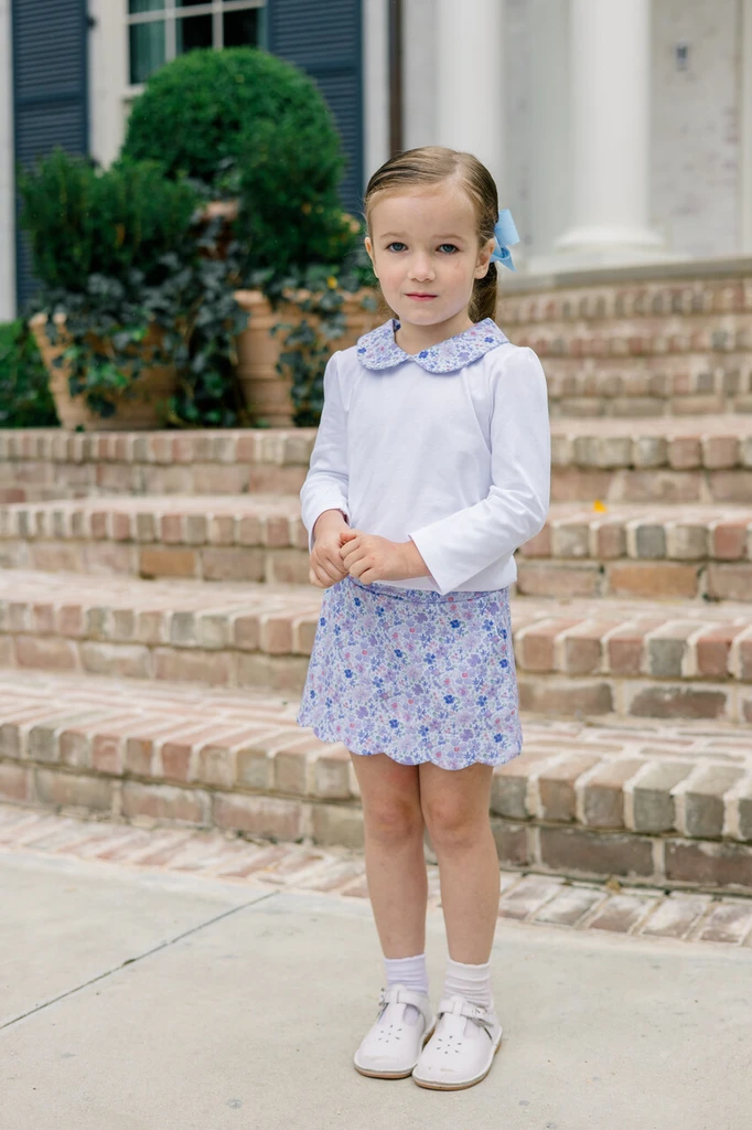Iris Garden Long Sleeve Collar Shirt