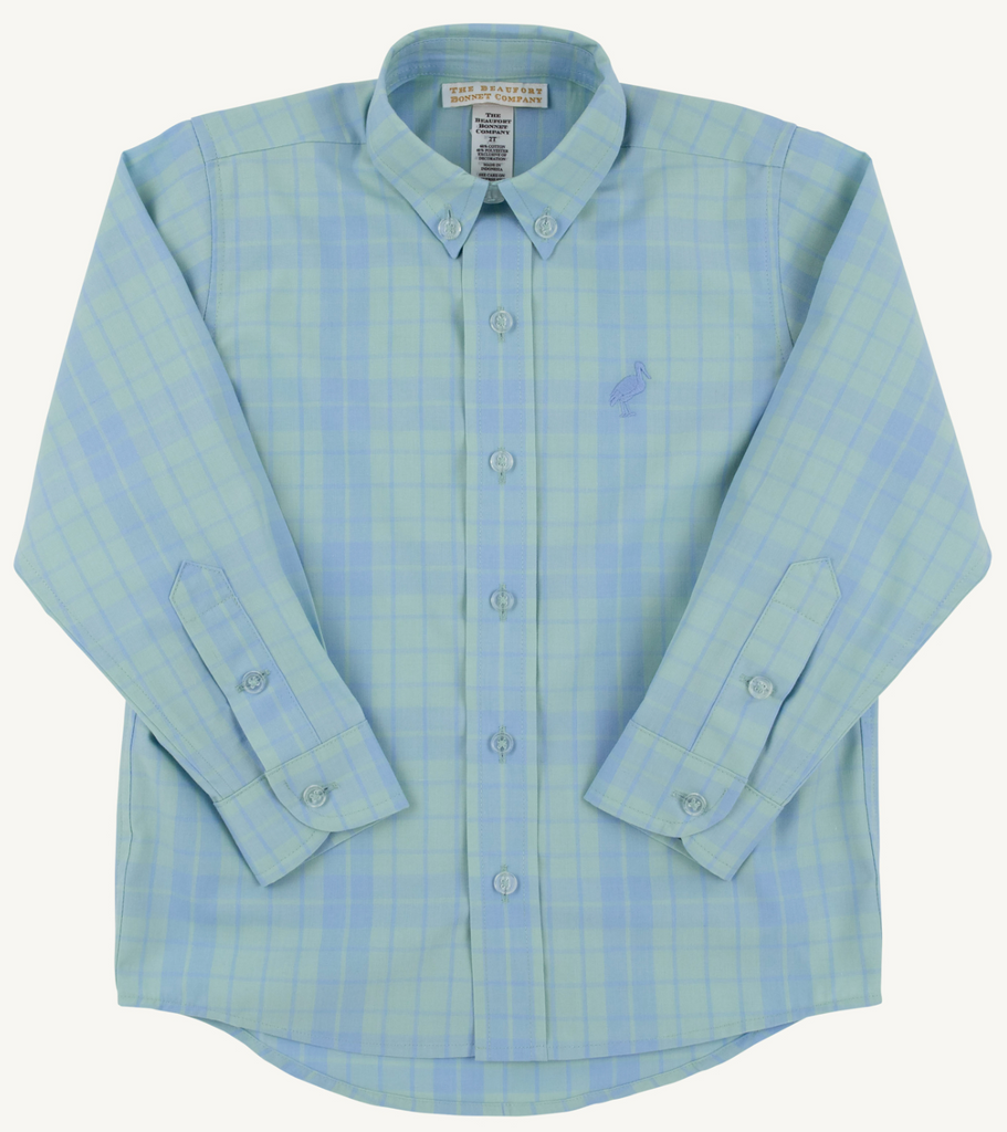 Dean's List Dress Shirt - Audubon Park Plaid / Sarasota Sky