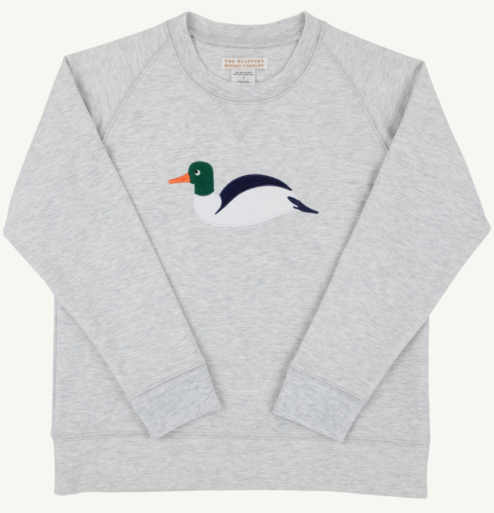 Cassidy Comfy Crewneck - Heathered Grantley Gray Duck