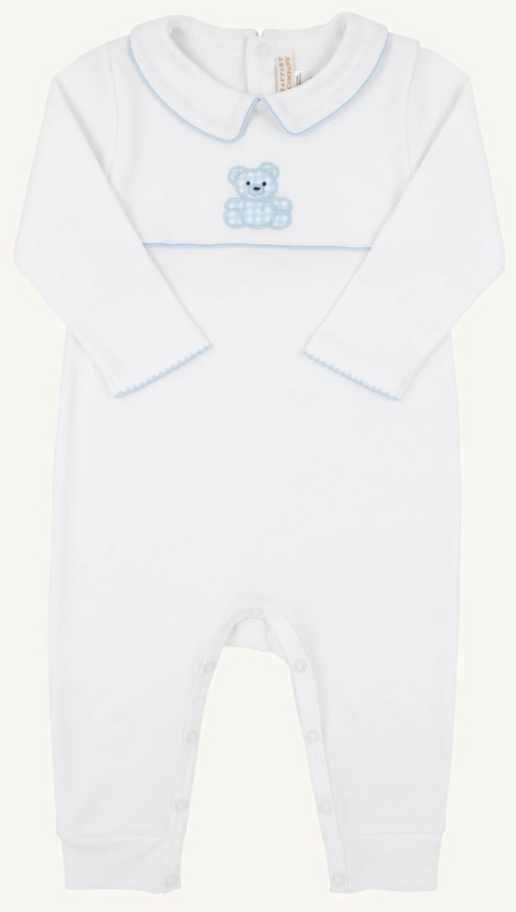 Robbins Romper - Worth Avenue White / Buckhead Blue Bear