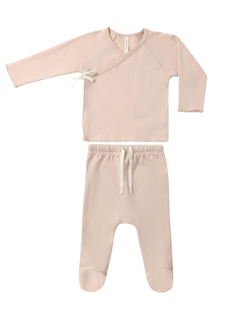 Wrap Top and Pant Set - Dusty Rose