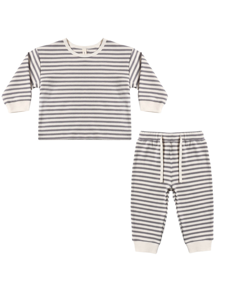 Cozy Set - Slate Stripe