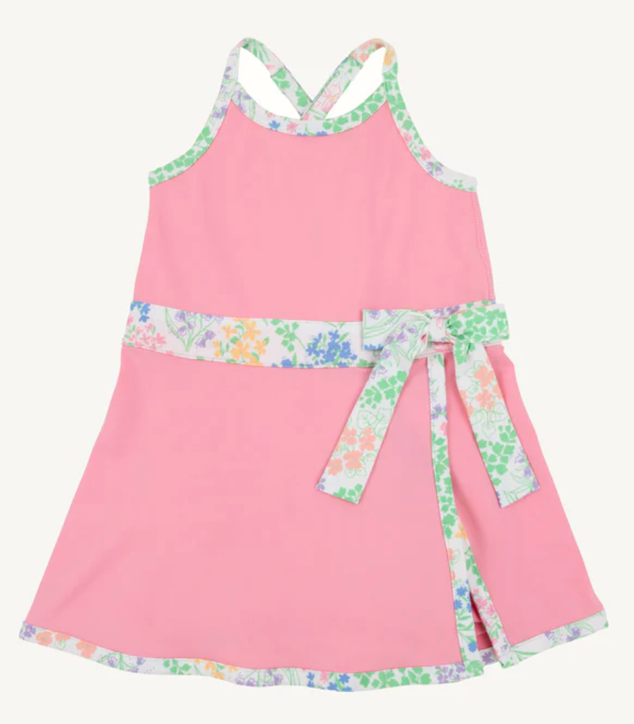 Prepletic Teggy Tennis Dress - Hamptons Hot Pink with Gaston Street Garden