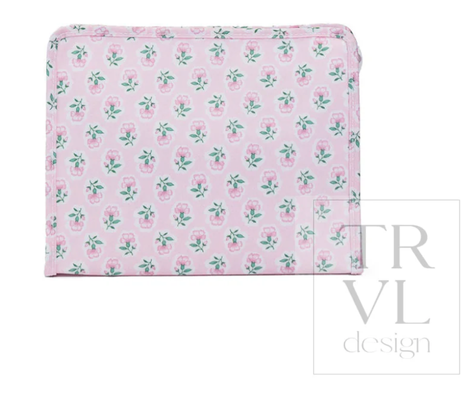 Roadie Large Zip Pouch - Petite Fleur Pink