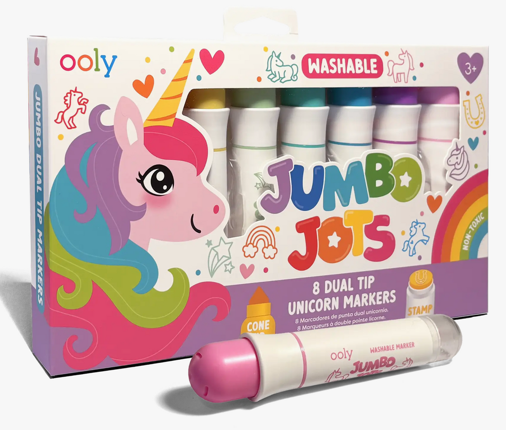 Jumbo Jots Dual Tip Unicorn Markers - Set of 8
