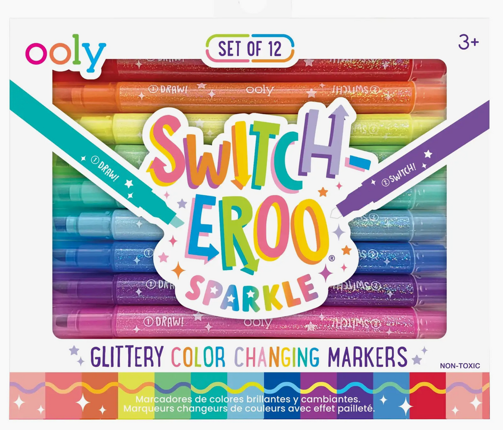 Switch-Eroo! Sparkle Color Changing Markers - Set of 12