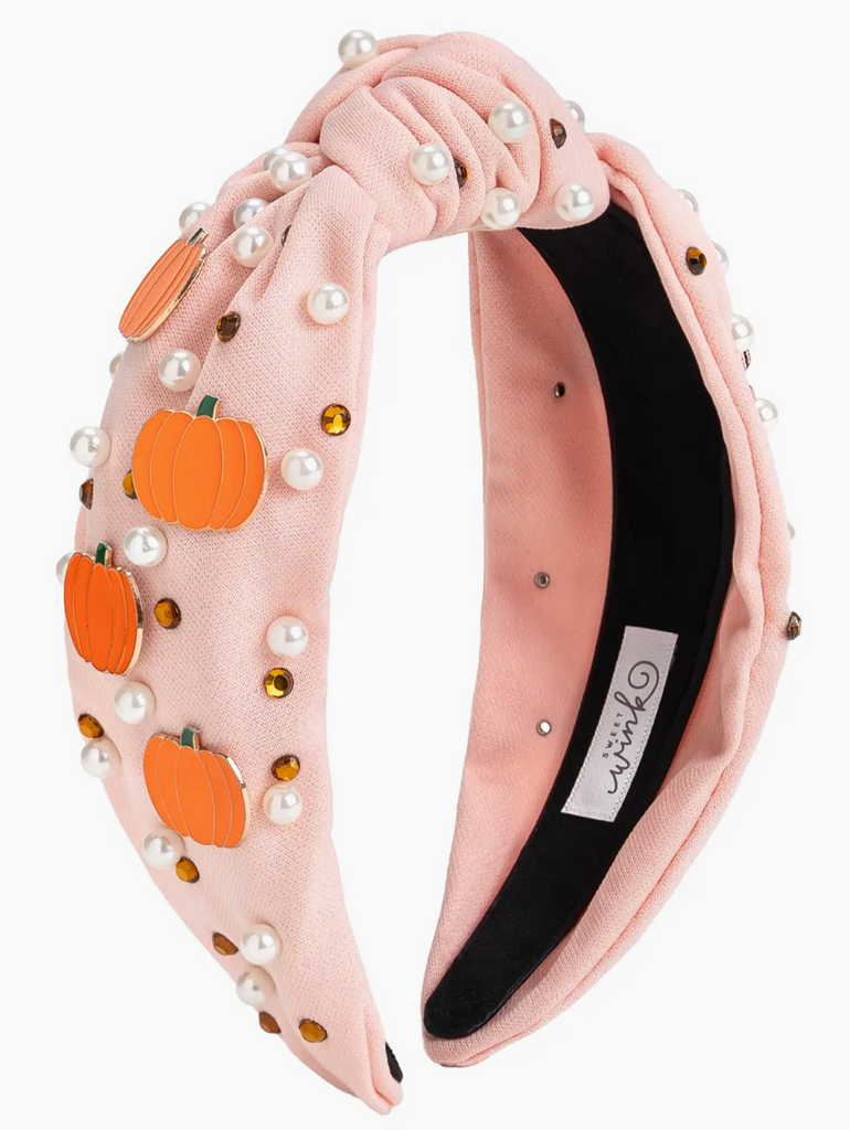 Pumpkin Pearl Gemstone Headband