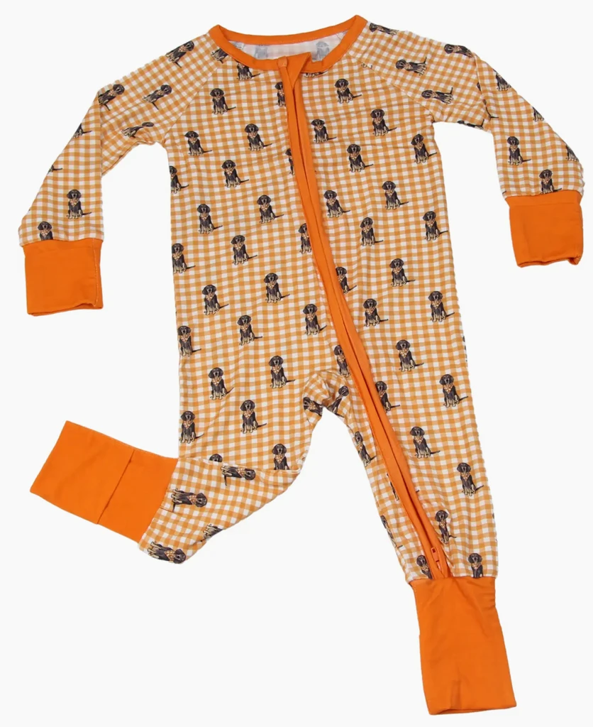 Bluetick Smokey Gingham Zip Pajamas