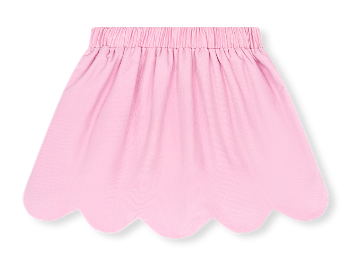 Susie Scallop Skirt - High Point Pink Corduroy