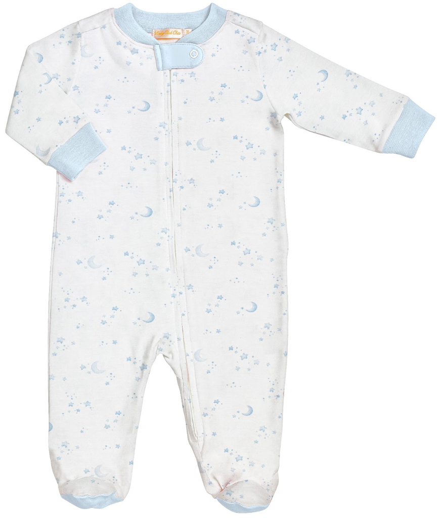 Whisper of Stars Blue Zip Footie