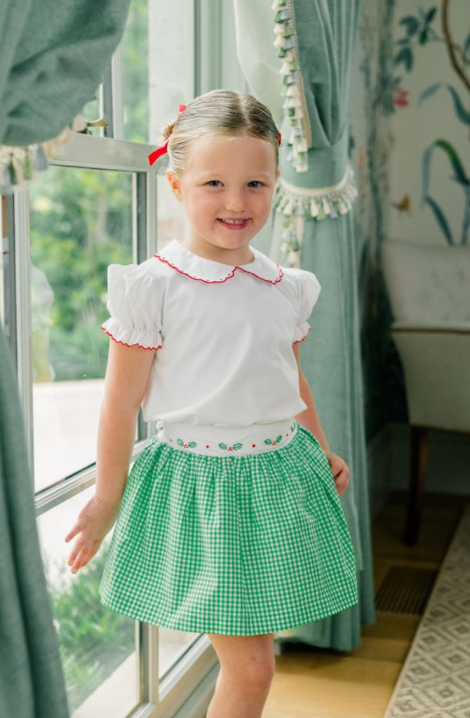 Carol Christmas Shirt & Skirt Set